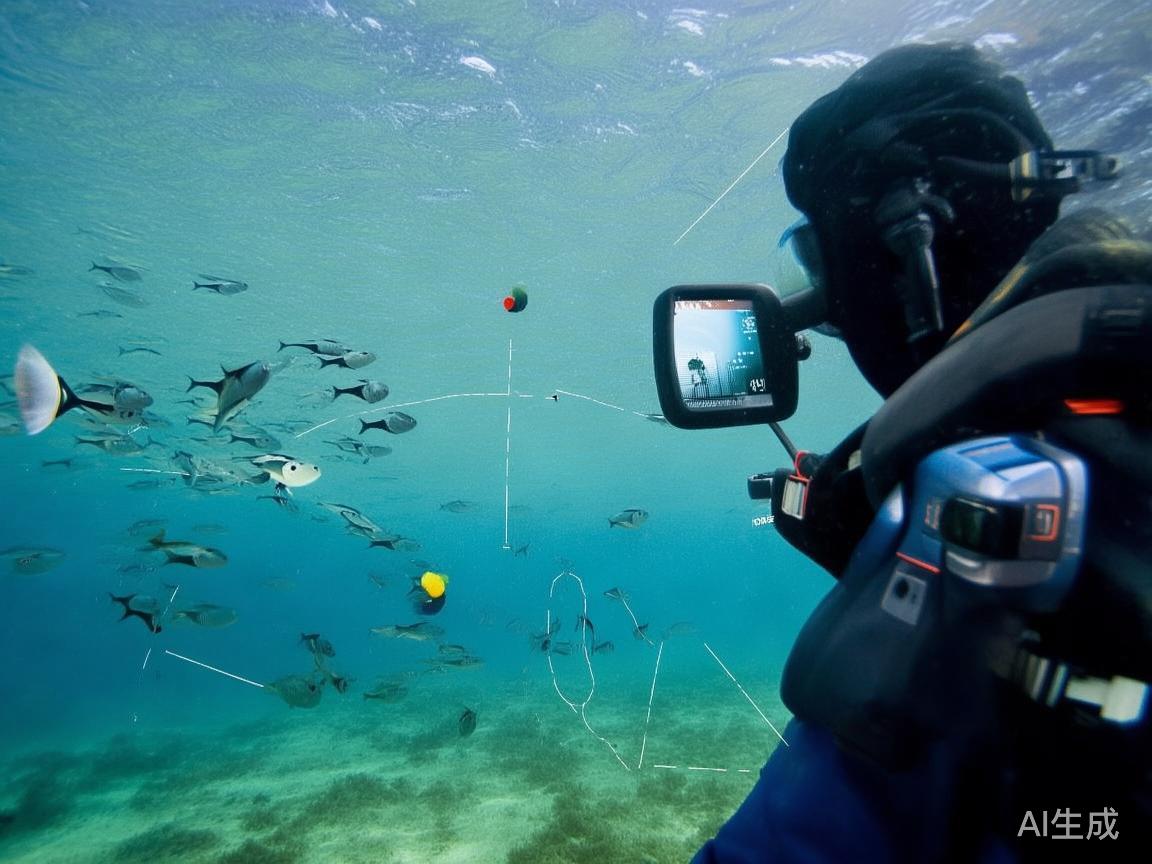 精准识别鱼群动向。通过观察鱼群的运动轨迹，结合导航